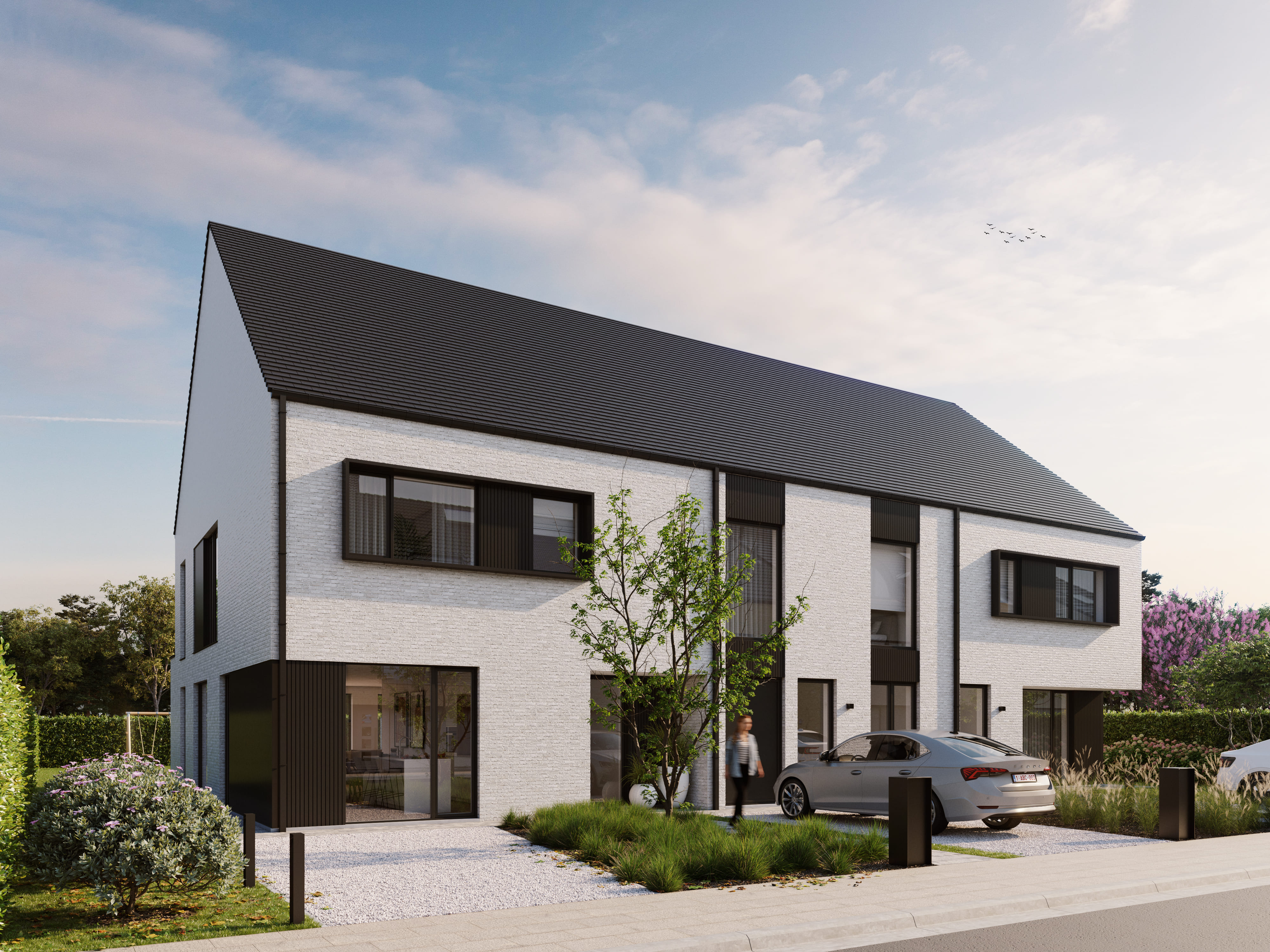 Project Bogaert in Wichelen: moderne nieuwbouwwoningen met 3 slaapkamers, multifunctionele zolder en tuin.