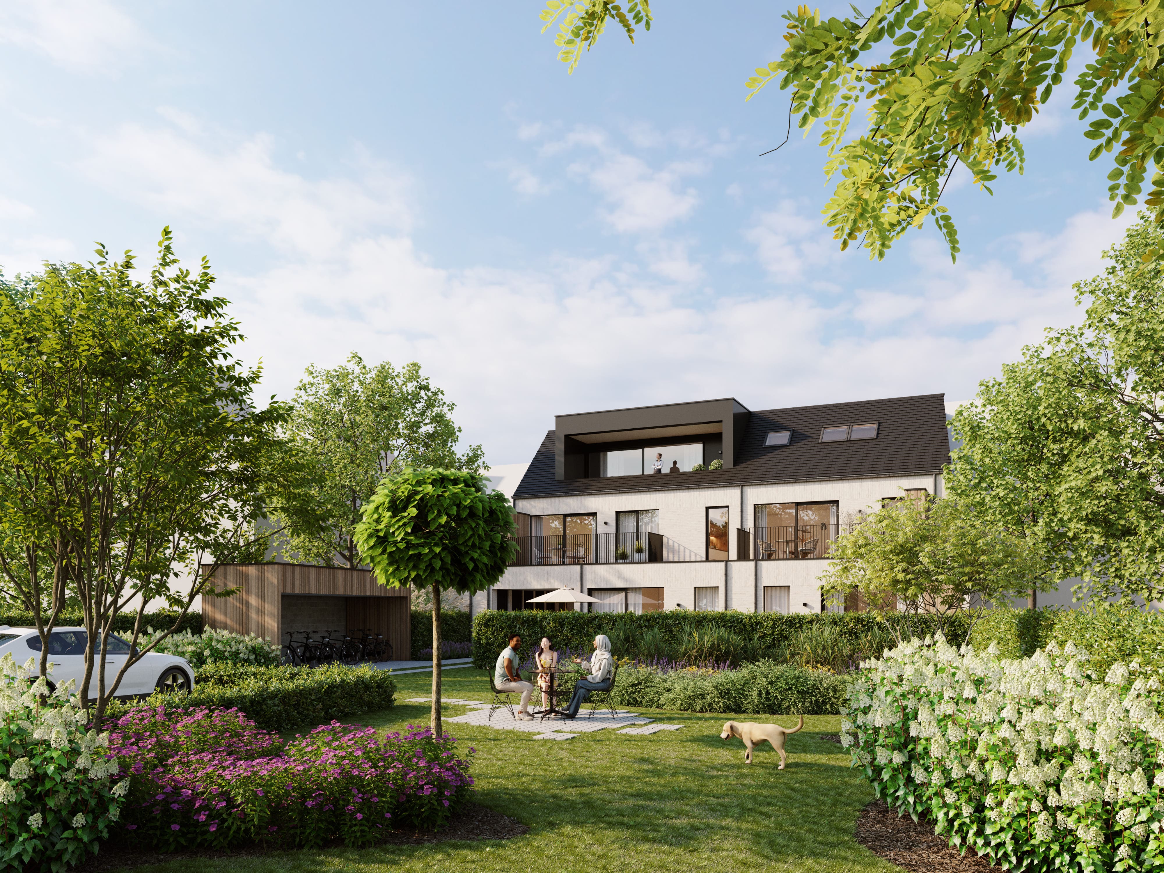 Residentie August in de Moerstraat (Wetteren): comfortabele nieuwbouwappartementen met tuin of ruim terras