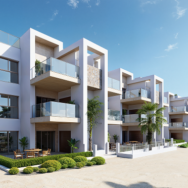 Waarom kiezen voor La Serena? Privé wooncomplex met 190 m² strandstijl zwembad, fitness & wellness, ondergrondse parking en ‘alles inbegrepen’ afwerking vanaf € 299.000.