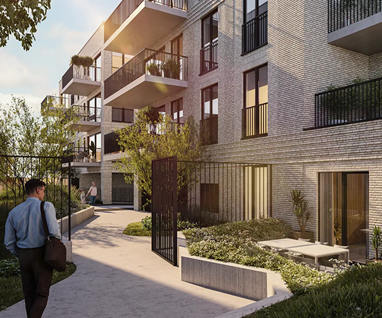 De Branderij in Kortrijk: nieuwbouw appartementen, penthouses en stadswoningen tussen stad en water.