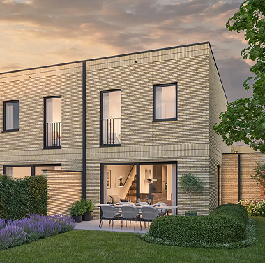 Duurzaam en gasloos wonen in Kortrijk: geothermie, warmtepomp, vloerverwarming en E30 in De Branderij.