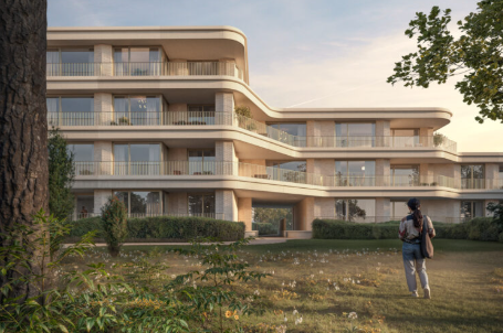 Nieuwbouwproject Cortile in het hart van Kortrijk: appartementen, woningen en handelspand rond een groene binnentuin