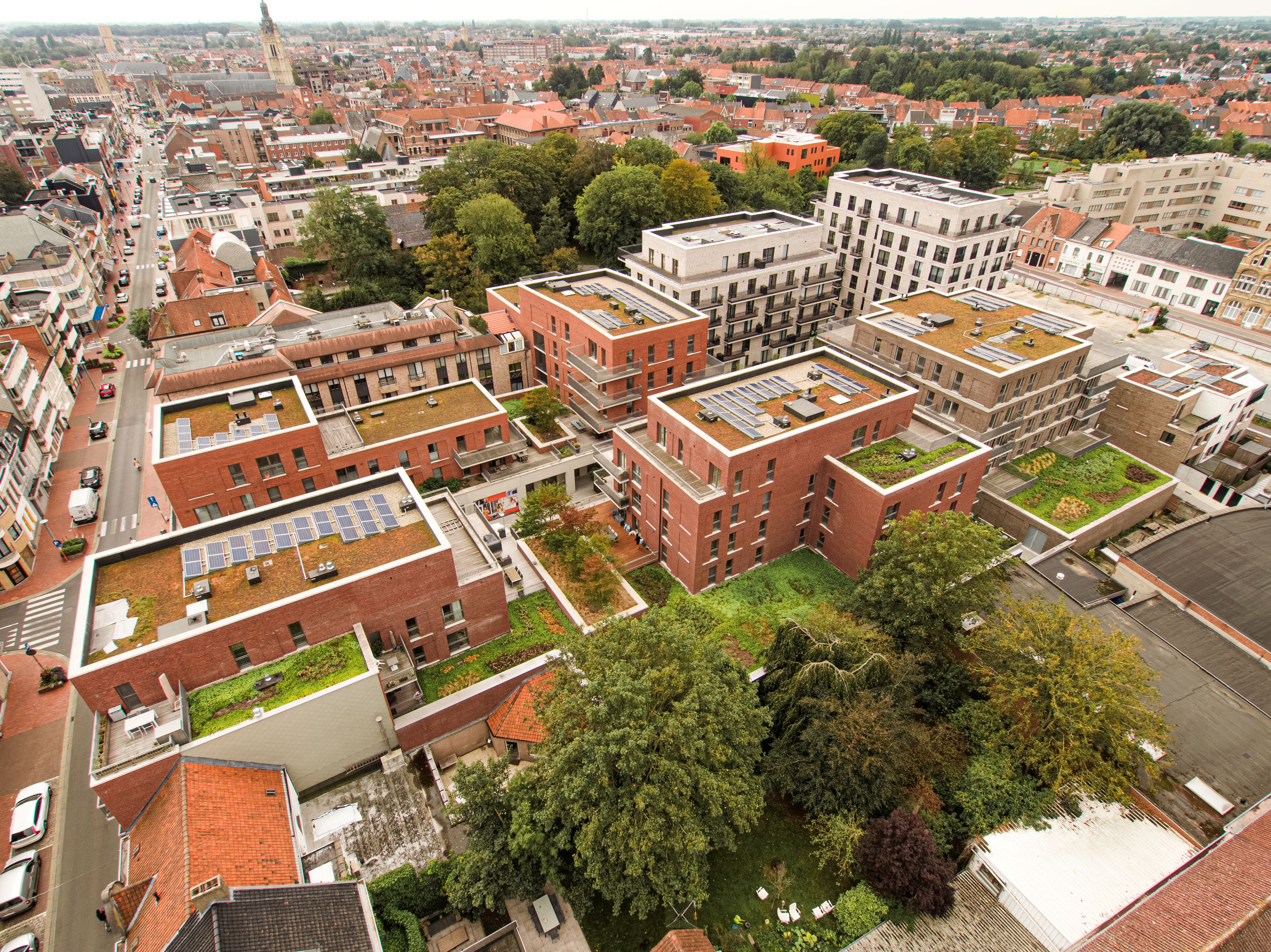 Het Laere in Roeselare: energiezuinige nieuwbouwappartementen met 1 of 2 slaapkamers en ruime terrassen.