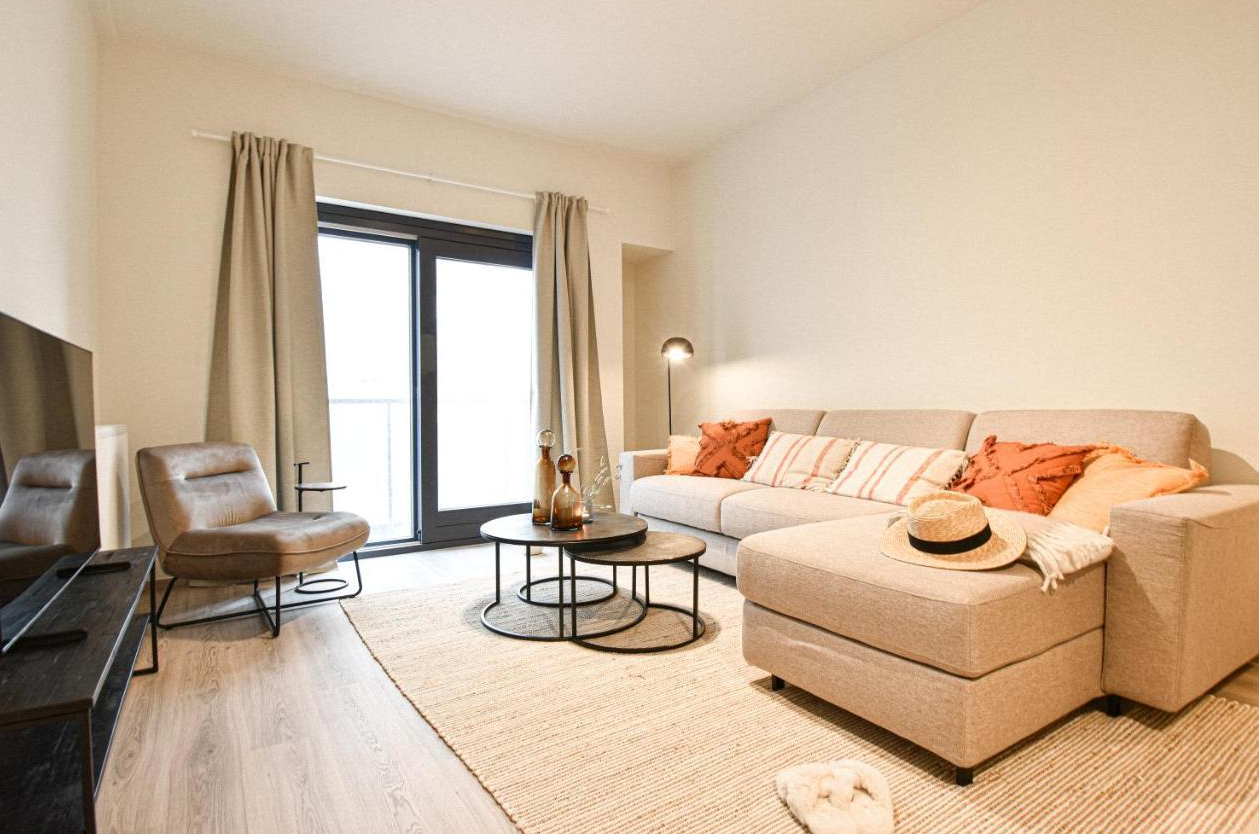 Miramar in Blankenberge: instapklare 1-slaapkamerappartementen op 25 meter van de Zeedijk.