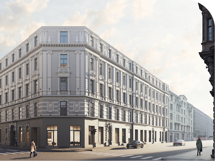 Wonen of verhuren in het centrum van Riga: Ontdek project Place 4 tegenover Berga Bazārs en vlak bij Riga Central Station.