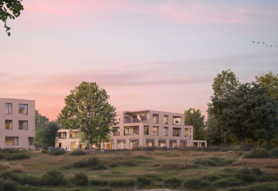Woonproject Het Porfier in Sint-Amandsberg: appartementen, gezinswoningen en een groen binnenerf
