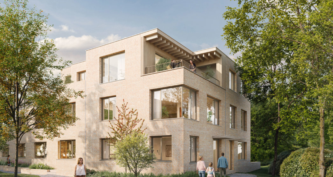 Nieuwbouwappartementen in Sint-Amandsberg: 1, 2 of 3 slaapkamers met zuid- of westterras bij Het Porfier.