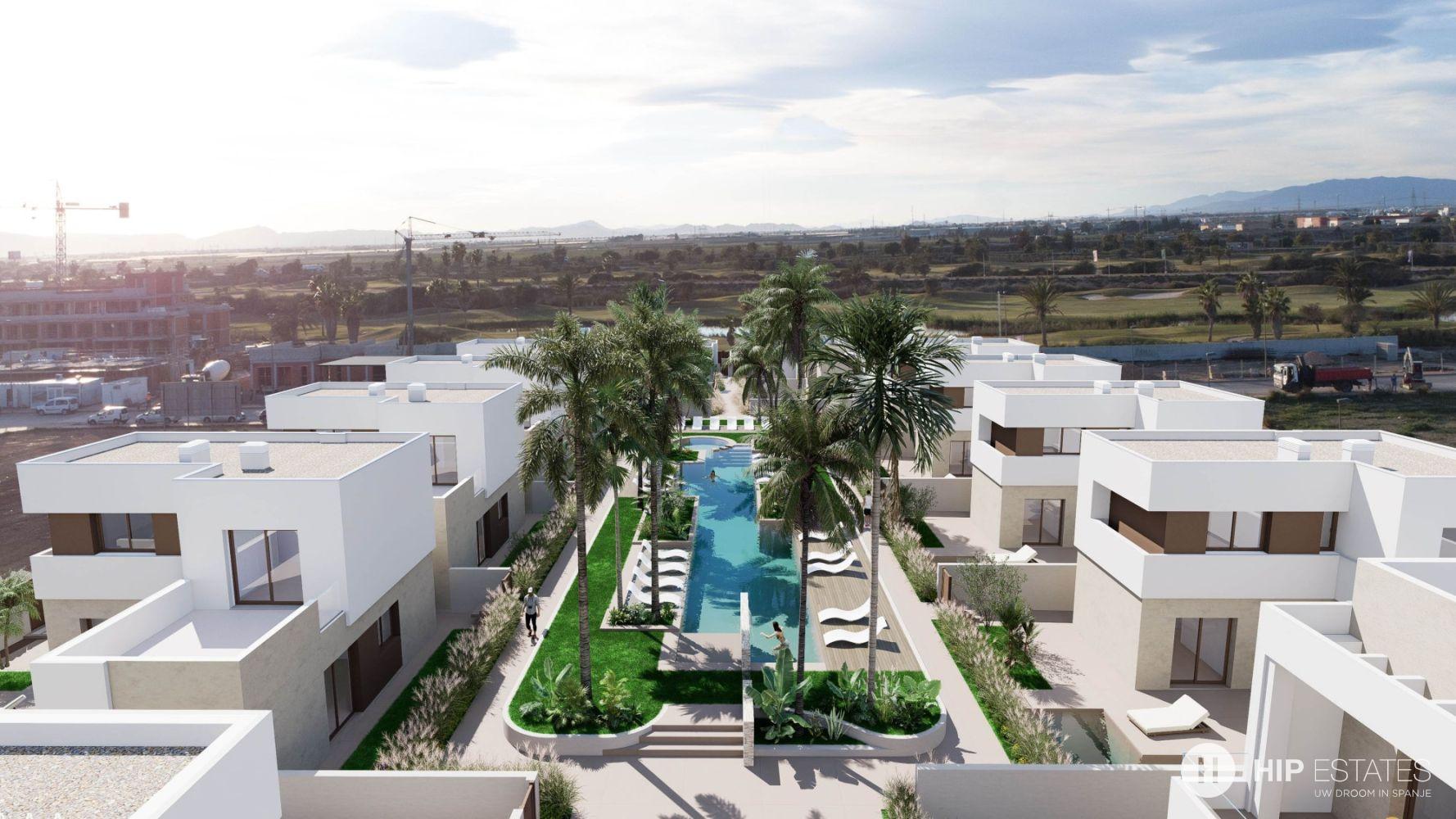 La Serena in Los Alcázares: 66 minimalistische nieuwbouwwoningen aan Serena Golf en op wandelafstand van het strand.