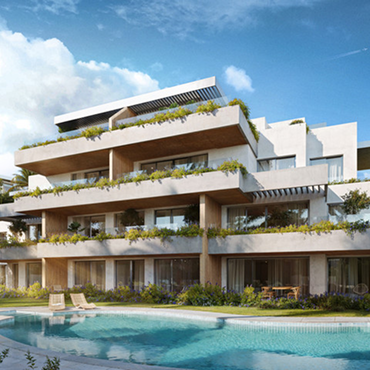 Wonen of investeren aan de Costa del Sol: 2–3 slaapkamerappartementen bij Almina en Alcantara.