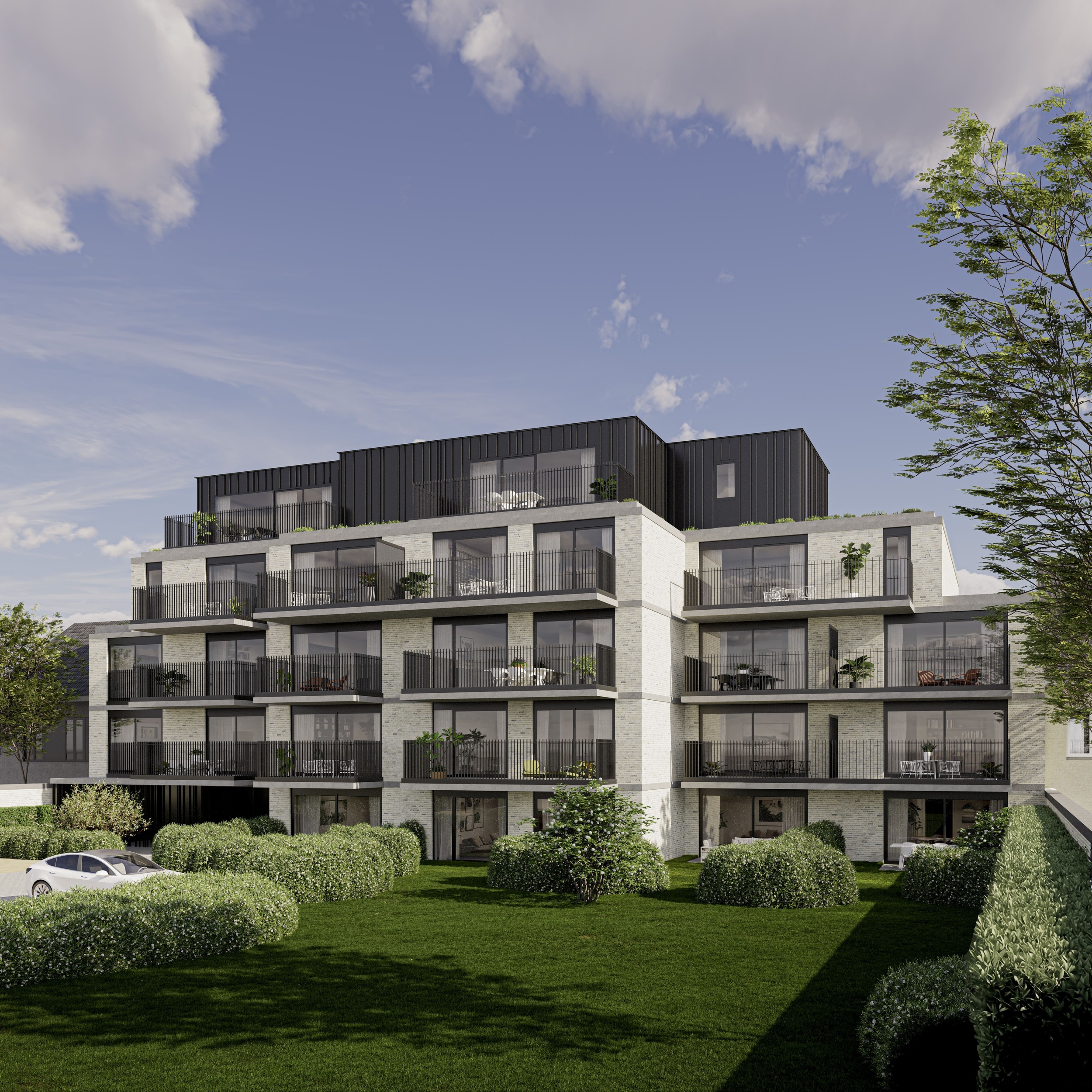 Wonen rond een groene binnentuin: ontdek de lichtrijke appartementen van Parc Astrid aan Koningin Astridlaan in Wetteren.