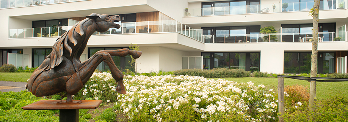 Residentie Pur Sang in Waregem: 93 erkende assistentiewoningen met zwembad, wellness en Brasserie Le Bridon.